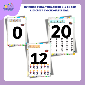 Números e Quantidades de 0 a 20 Com a Escrita em Onomatopeias.