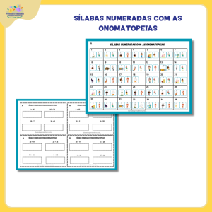 Sílabas Simples Numeradas com as Onomatopeias
