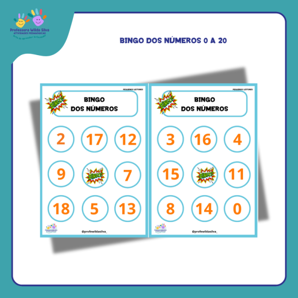 Bingo dos Números de 0 a 20