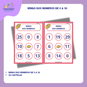 Bingo dos Números de 0 a 30