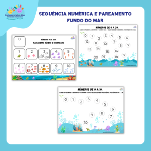 Sequência Numérica e Pareamento – Tema Fundo do Mar 