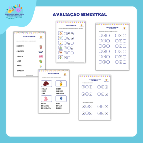 Avaliação Bimestral -Português e Matemática