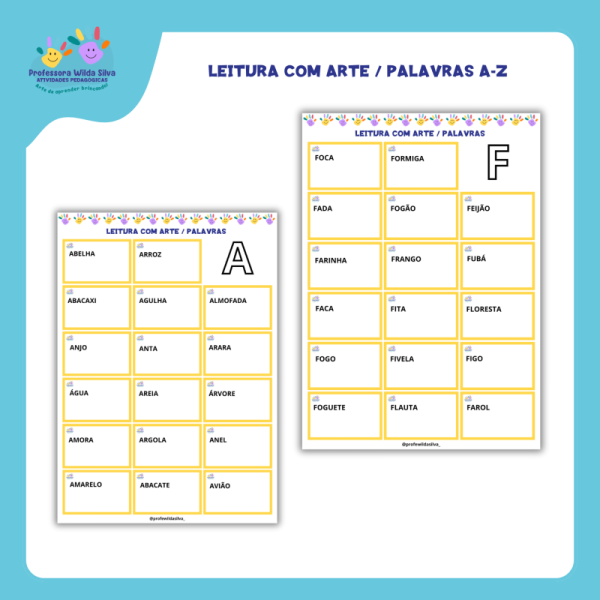 Leitura com Arte / Palavras A-Z