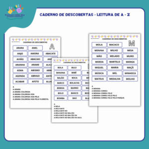 Caderno de Descobertas - Leitura de A - Z